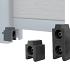 *Boston Startfixering set van 10 stops & schroeven 4x19mm zwart