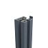 *Boston alu H paal 75x75mm L-124 cm RAL7016 incl. alu afwerkingsprofiel 6x24mm L-124cm
