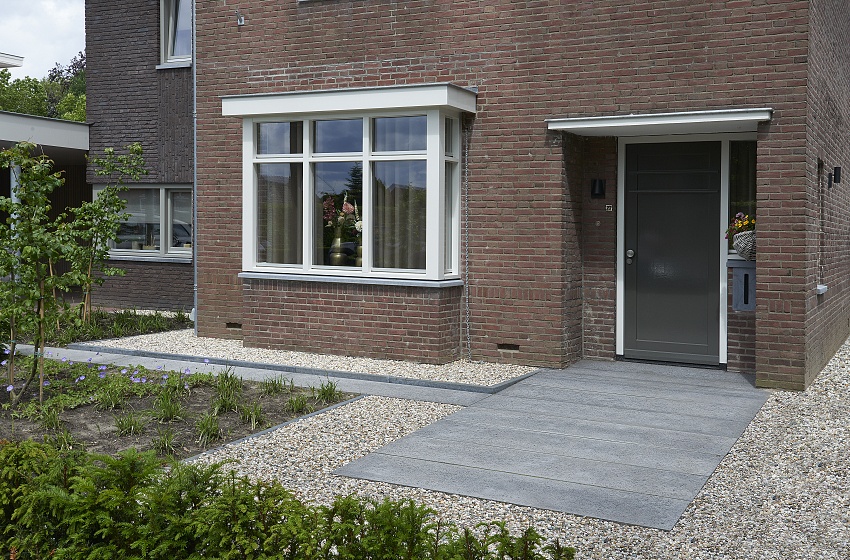 schellevis 200x50x10 antraciet, witte grind 8 16mm